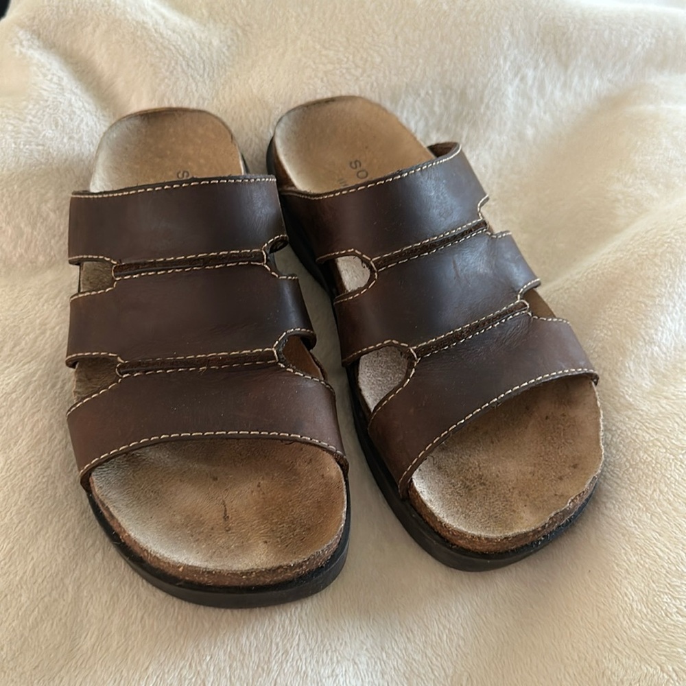 Sonoma Cork and Leather Slip on Women’s Sandal